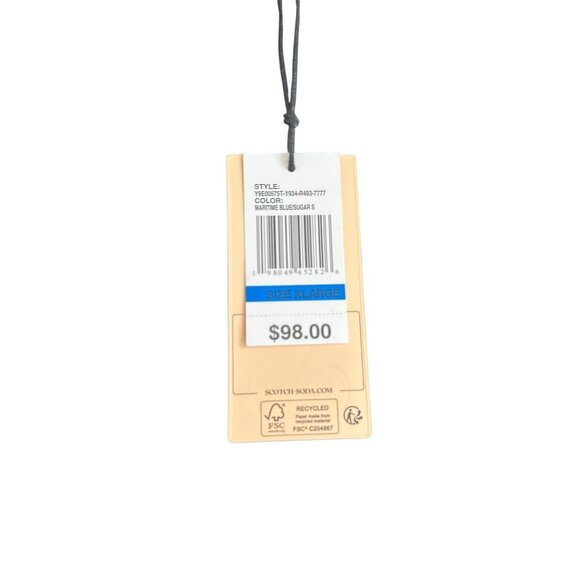 SCOTCH & SODA Navy Blue White Knit Tank Top Size XL NEW NWT - Picture 5 of 8